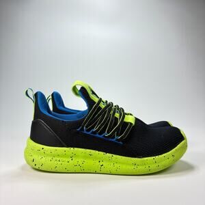 Adidas Lite Racer Adapt 7.0 K Black Lucid Lemon Speckled IE0078 Youth Boy Size 4